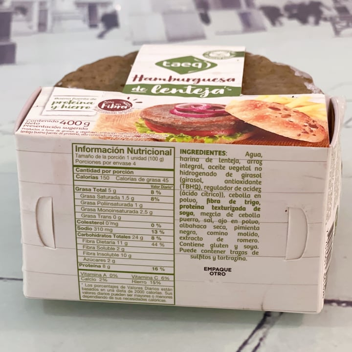 review photo of Taeq Hamburguesa de Lentejas shared by @anthonyp on 03 Jun 2021 - review