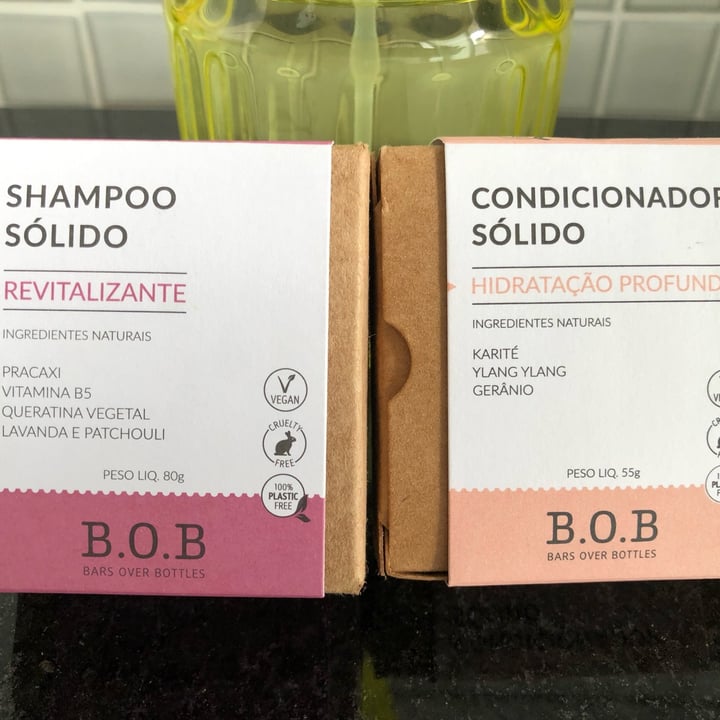 photo of B.O.B Shampoo e condicionador em barra shared by @veganotododia on  18 Apr 2022 - review