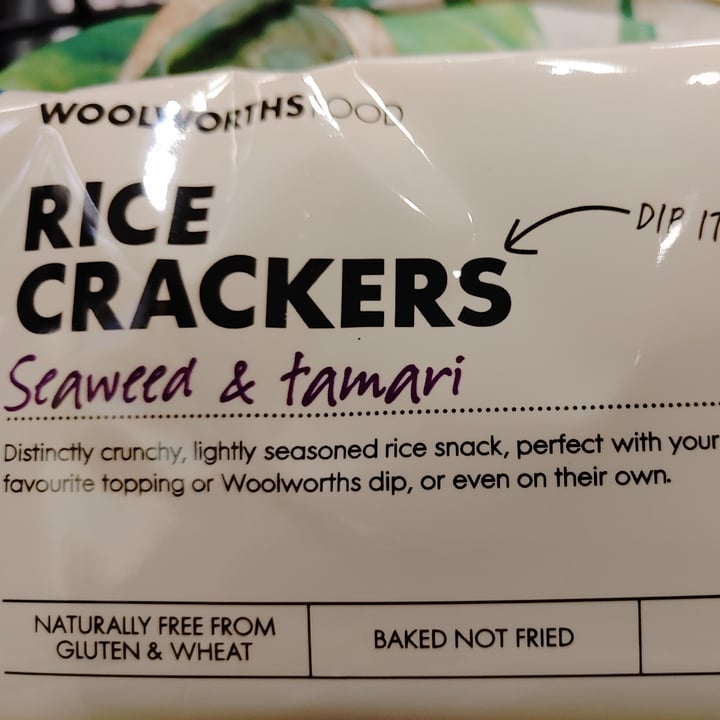photo of Woolworths Food Rice Crackers With Seaweed And Tamari shared by @pigsnpaws on  02 Jun 2020 - review