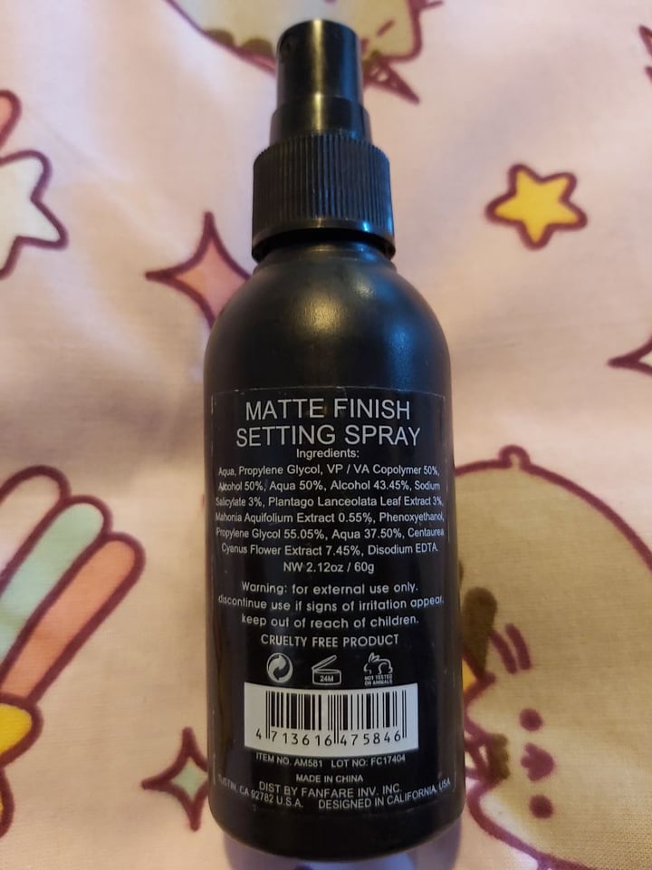 photo of Amuse Cosmetics Matte Finish Setting Spray shared by @rattus on  27 Jan 2020 - review