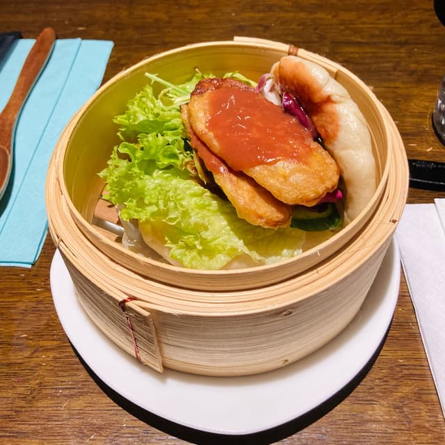 Foto del plato “Tempeh bao”