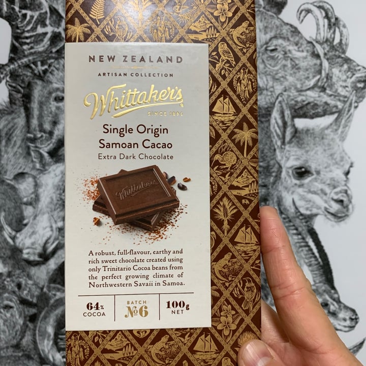 review photo of Whittaker's Single Origin Samoan Cacao Extra Dark Chocolate shared by @tigerdon on 24 Oct 2020 - review