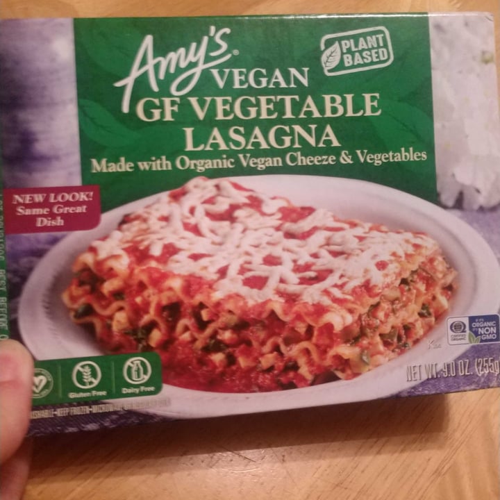 photo of Amy’s Vegan GF Vegetable Lasagna shared by @kshaw106 on  08 Dec 2020 - review