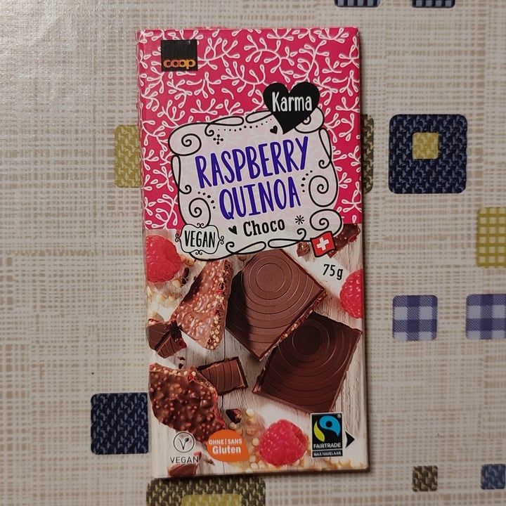 photo of Coop Karma Raspberry Quinoa Choco shared by @hella on  23 Sep 2022 - review
