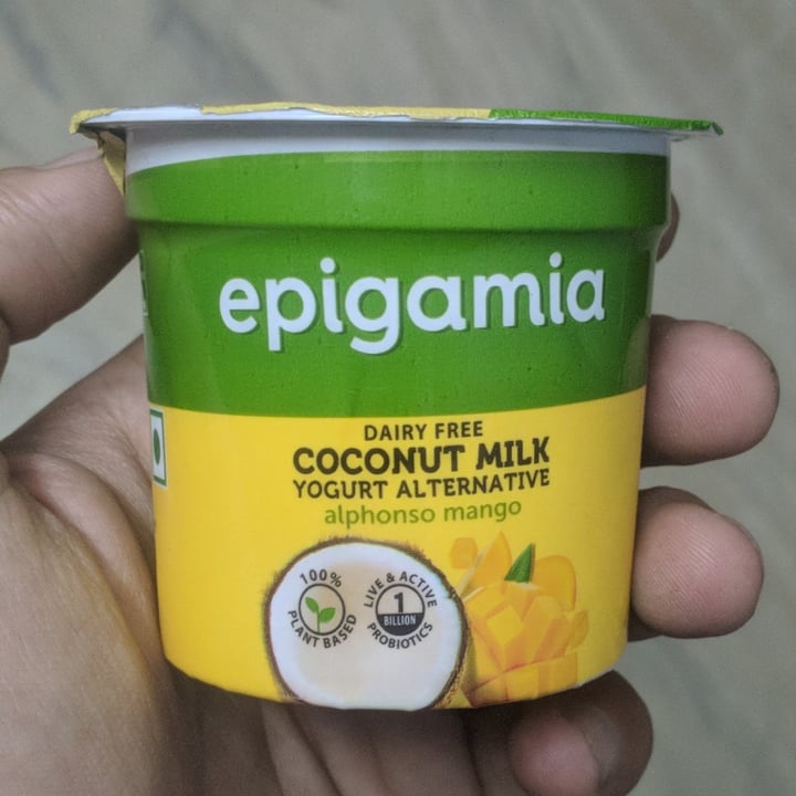 photo of Epigamia Coconut Milk Yoghurt Alphonso Mango shared by @ramansingh on  03 Apr 2021 - review