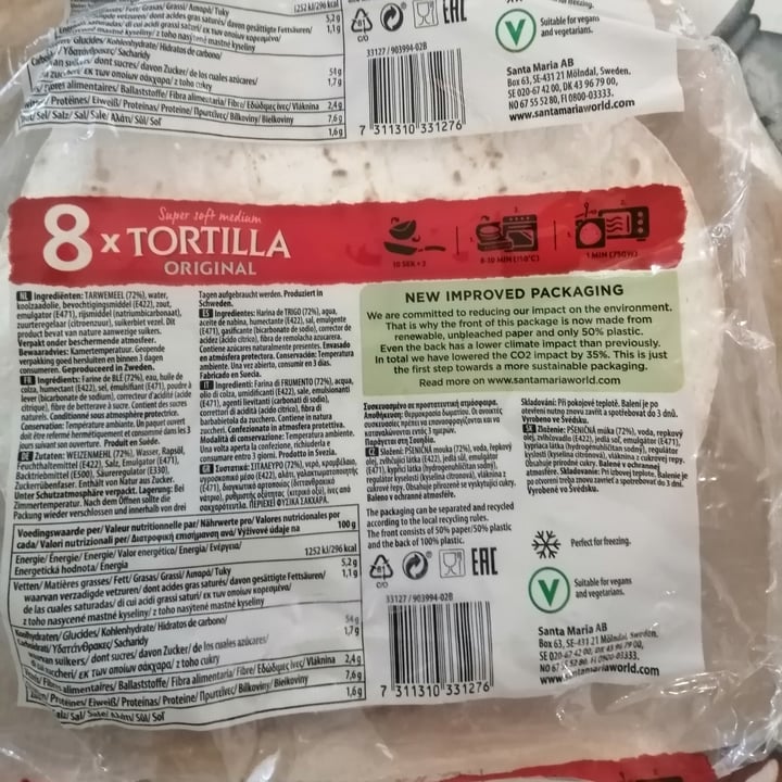 photo of Santa María Organic whole wheat Tortilla shared by @alinaciccio on  01 Sep 2021 - review