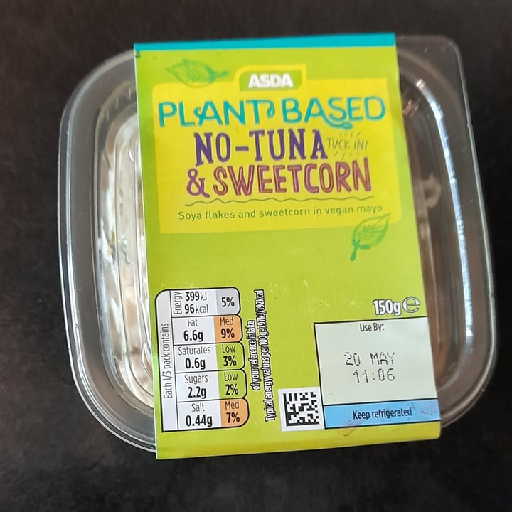 photo of Asda Plant Based  no tuna and sweetcorn shared by @clarewatters on  12 May 2022 - review