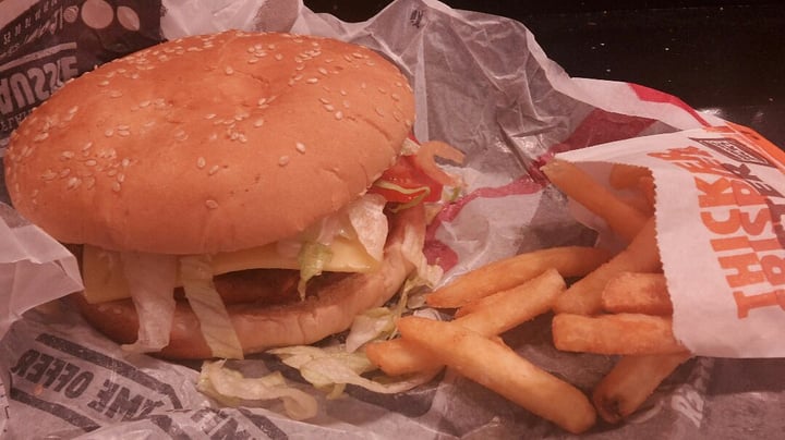 photo of Hungry Jack's Vegan Cheeseburger shared by @naddiar on  03 Aug 2019 - review