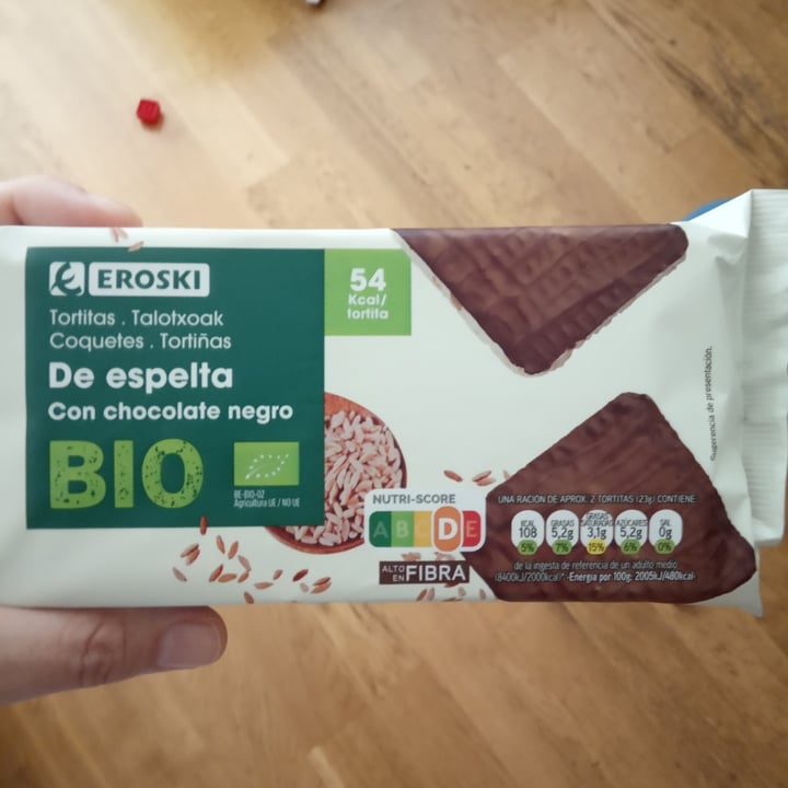 review photo of Eroski Tortitas de espelta con chocolate negro shared by @veroprema on 15 Sep 2020 - review