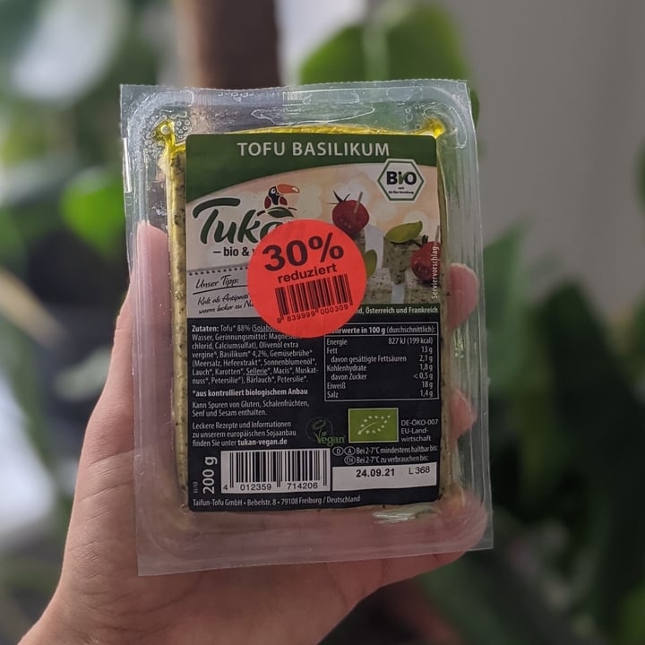 photo of Tukan Tofu Basilikum shared by @xanaramos on  03 Oct 2021 - review