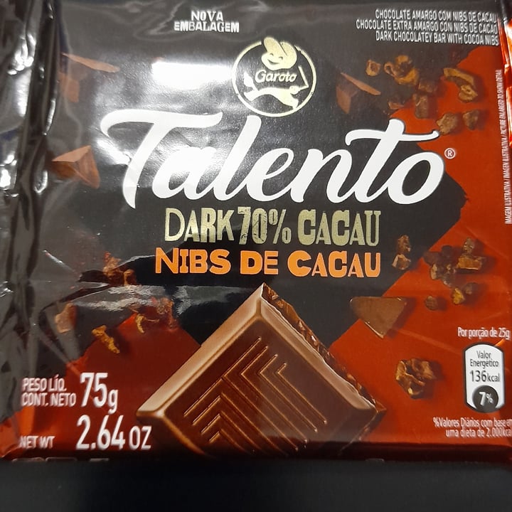 review photo of Garoto Talento Nibs de Cacau shared by @joelmapaulin on 15 Jun 2022 - review