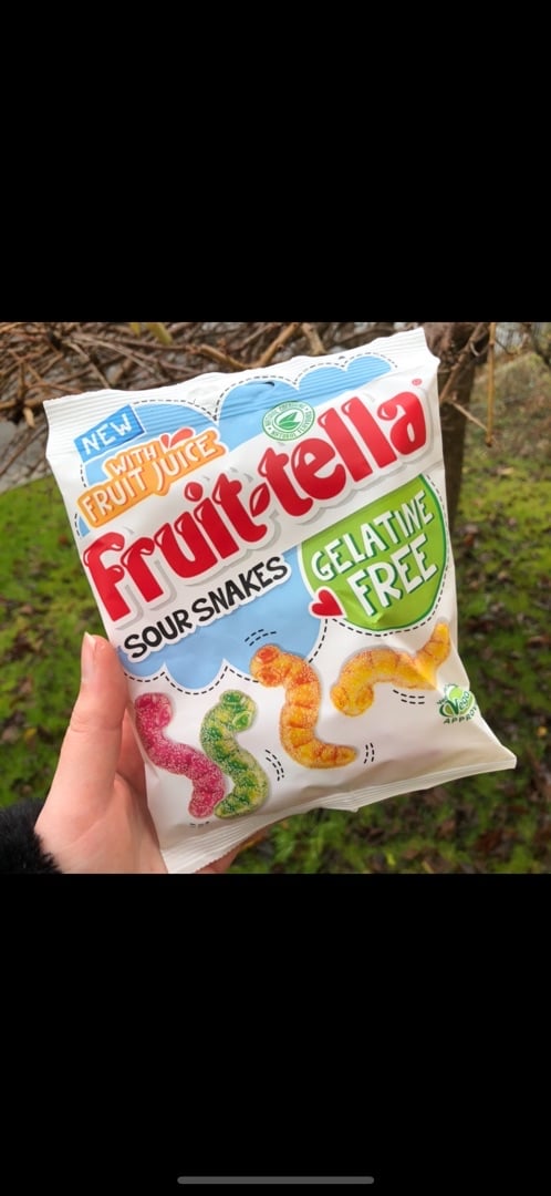 photo of Fruit-tella Sour Snakes shared by @mybasicveganlife on  29 Dec 2019 - review