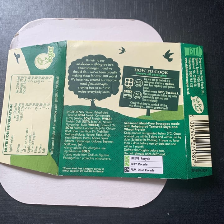 photo of Richmond Richmond Meat Free Sausages shared by @frogusvegan on  20 Feb 2021 - review
