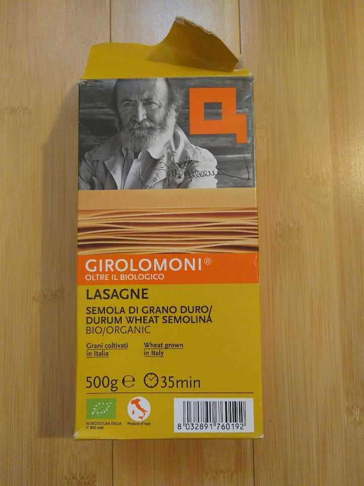 photo of Girolomoni Lasagne shared by @vegananas on  15 Mar 2020 - review
