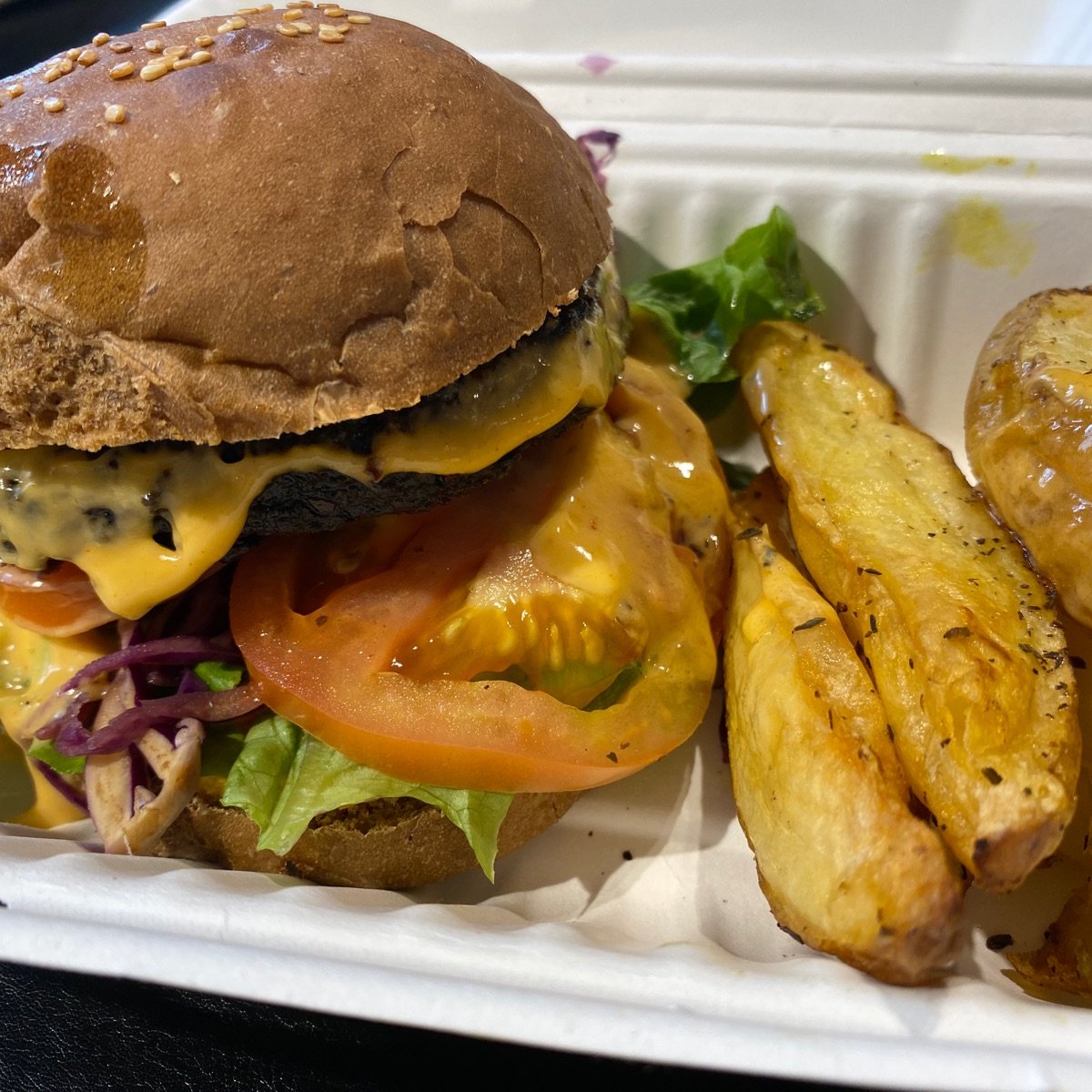 Lexi's Healthy Eatery Activated Charcoal Burger Reviews abillion