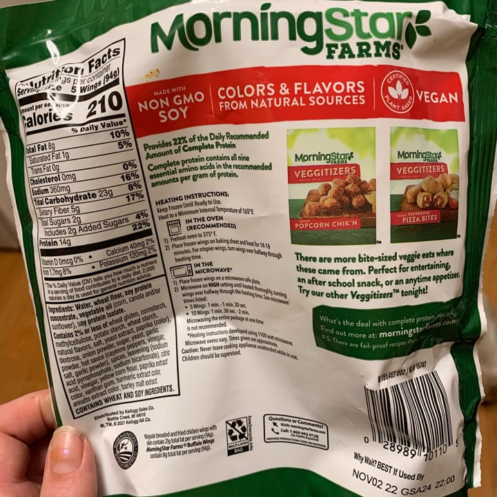 review photo of MorningStar Farms Veggitizers Veggie Buffalo Wings shared by @shannonmarilyn on 02 Nov 2021 - review