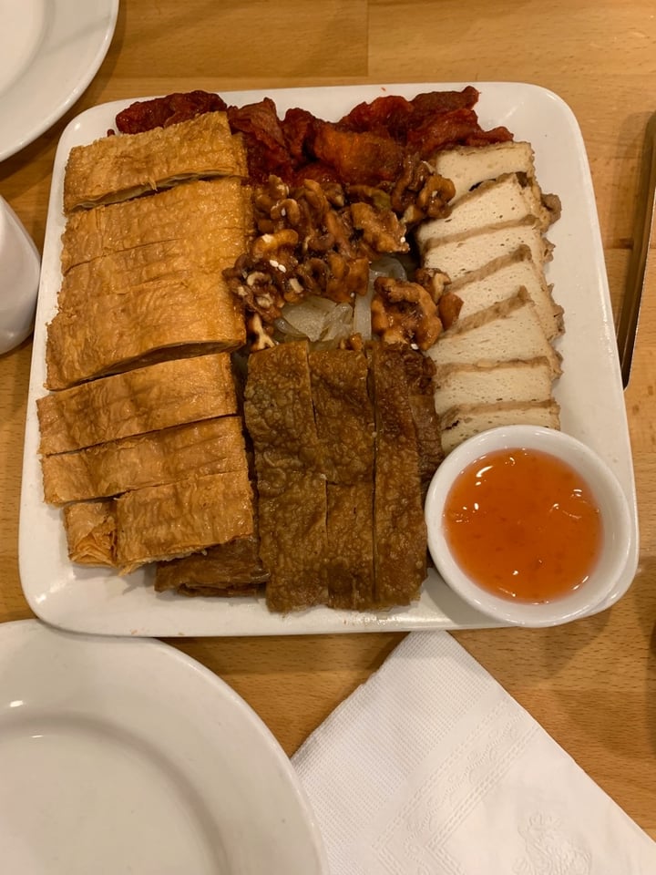 photo of Bodhi Kosher Vegetarian Restaurant Vegan Meats Appetizer shared by @ginasveganagogo on  25 Oct 2019 - review