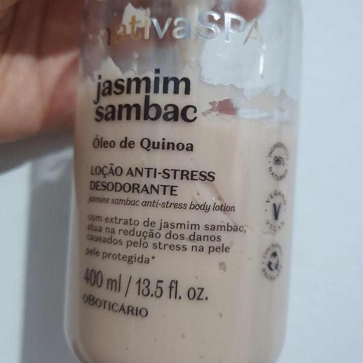 photo of O Boticário Loção anti-stress Oleo De Quinoa shared by @marizasantos on  21 Apr 2022 - review