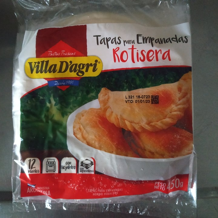 photo of Villa D'Agri Tapas De Empanadas Para Horno shared by @lautarofrackiewicz on  26 Nov 2022 - review