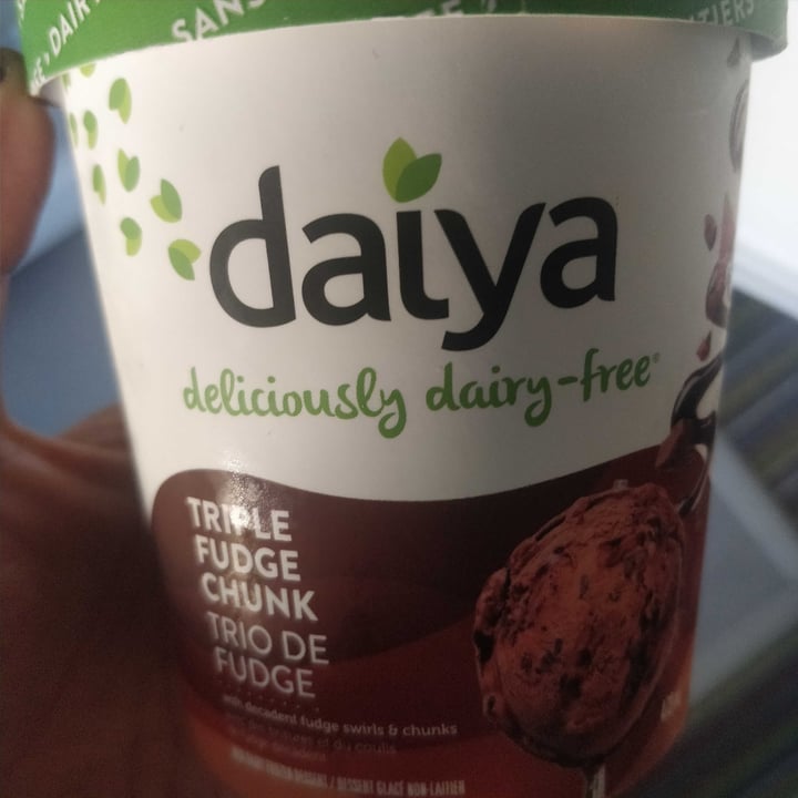 photo of Daiya Triple Fudge Chunk Ice Cream Tub shared by @veganshenanigans on  20 May 2020 - review