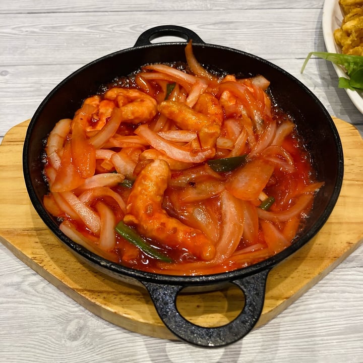 photo of Puti Vegan Cafe Szechuan Vegan King Prawn shared by @katelouisepowell on  29 Mar 2022 - review