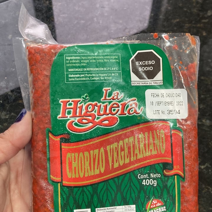 photo of la higuera chorizo vegetariano shared by @ntadeo on  27 Jun 2022 - review