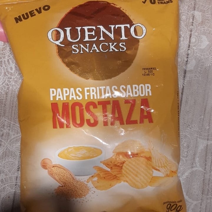photo of Quento Snacks Papas fritas sabor mostaza shared by @veganluli on  08 Dec 2021 - review