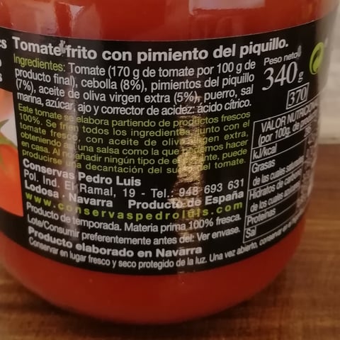 Tomate frito Eco - Conservas Pedro Luis