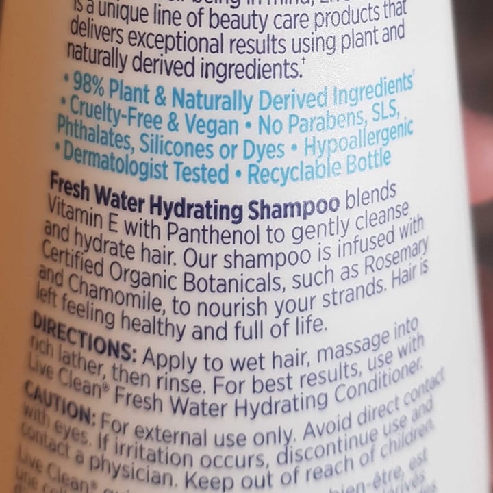 photo of Live Clean Fresh Water Shampoo shared by @shazbrca on  23 Jun 2022 - review