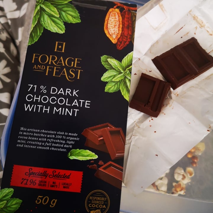 review photo of Forage and Feast 71% Dark Chocolate With Mint shared by @mrtraam on 09 Feb 2022 - review