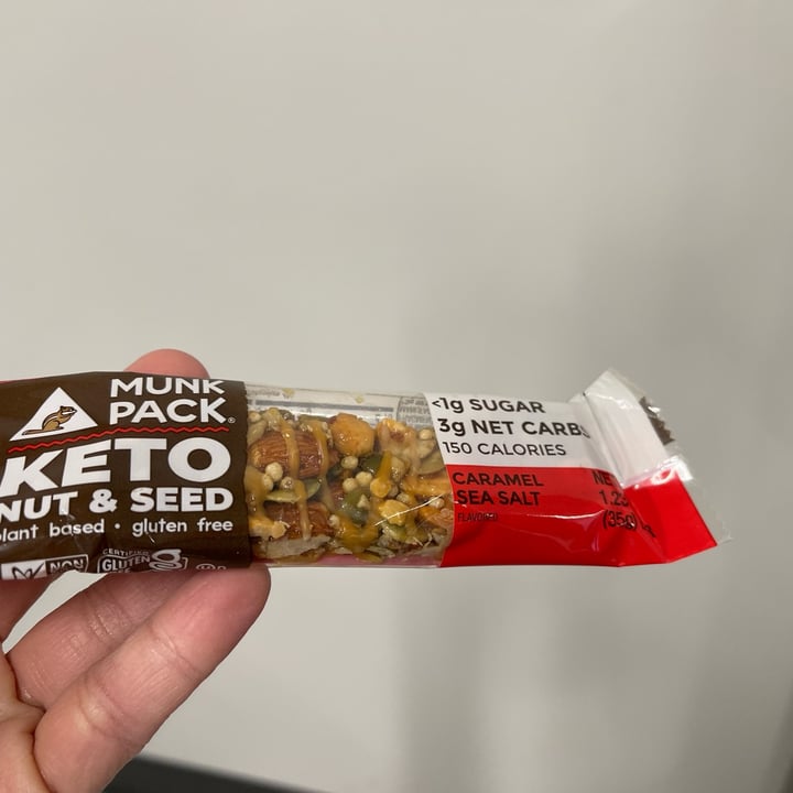 photo of Munk Pack Keto Nut and Seed Bar - Caramel Sea Salt shared by @ezuffo22 on  19 Jan 2023 - review