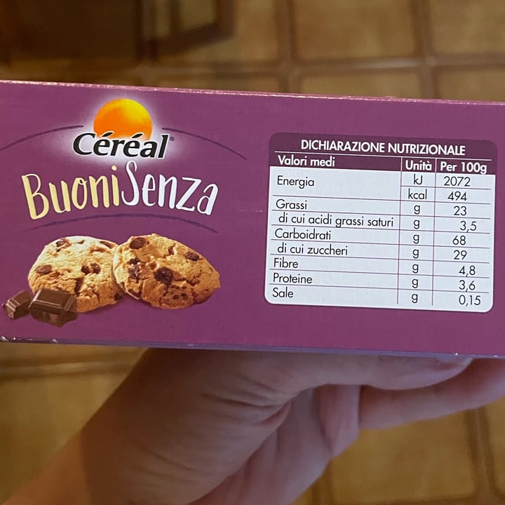 photo of Céréal Biscotti con gocce di cioccolato senza glutine shared by @cinziagilmore on  06 Jun 2022 - review