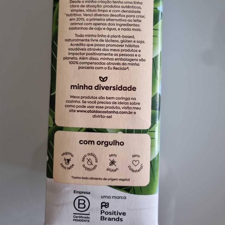 review photo of A Tal da Castanha Leite de castanha de caju e coco shared by @gabidavet on 08 Sep 2022 - review