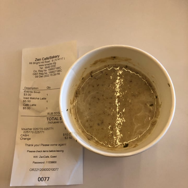 review photo of Zen Cafe Mushroom soup shared by @jeslynho on 16 Dec 2022 - review