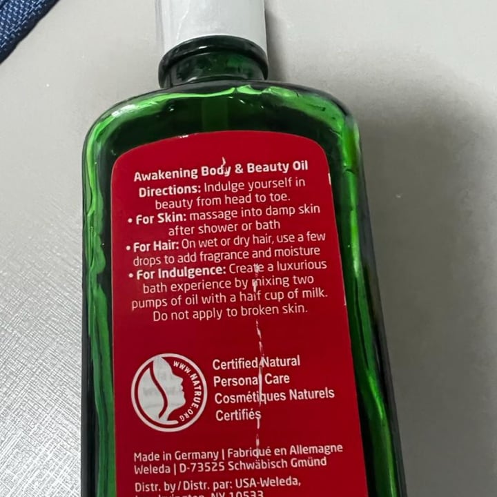 photo of Weleda Awakening Body & Beauty Oil shared by @jucaixeta on  11 May 2022 - review