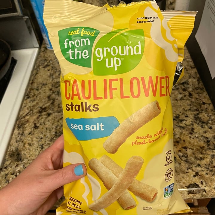 photo of Real Food From The Ground Up Cauliflower Stalks Sea Salt shared by @veganlyssa on  11 Apr 2021 - review