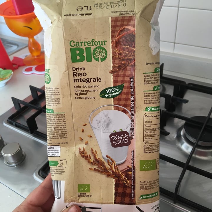 photo of Carrefour Drink riso integrale shared by @valentinadonato on  19 Oct 2020 - review