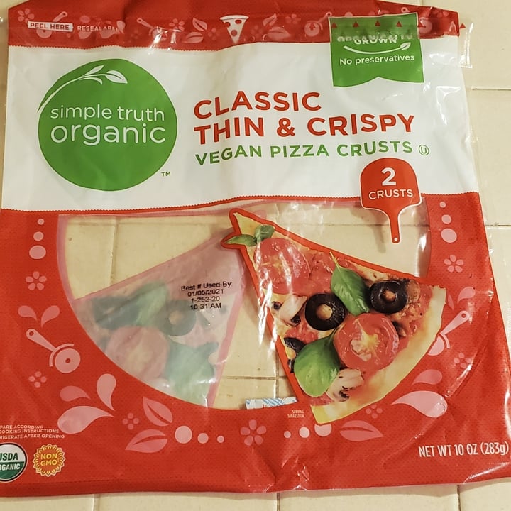 photo of Simple Truth Classic Thin And Crispy Pizza Crust shared by @eriluc on  15 Dec 2020 - review