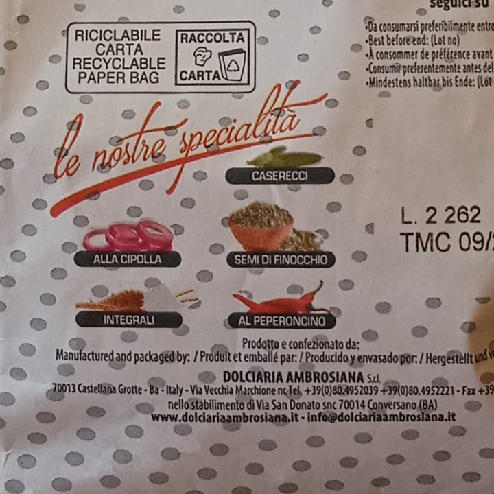 review photo of Gran forno di Puglia tarallini alla pizza shared by @iriavizcaino on 10 Dec 2022 - review