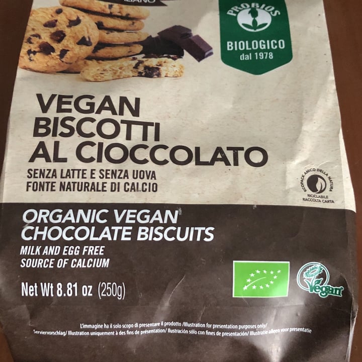 photo of Probios Vegan biscotti al cioccolato shared by @gloriab on  09 Apr 2022 - review