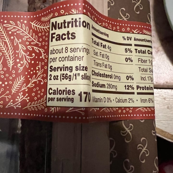 photo of Trader Joe's Vegan Gingerbread Loaf shared by @allycat38 on  21 Nov 2022 - review