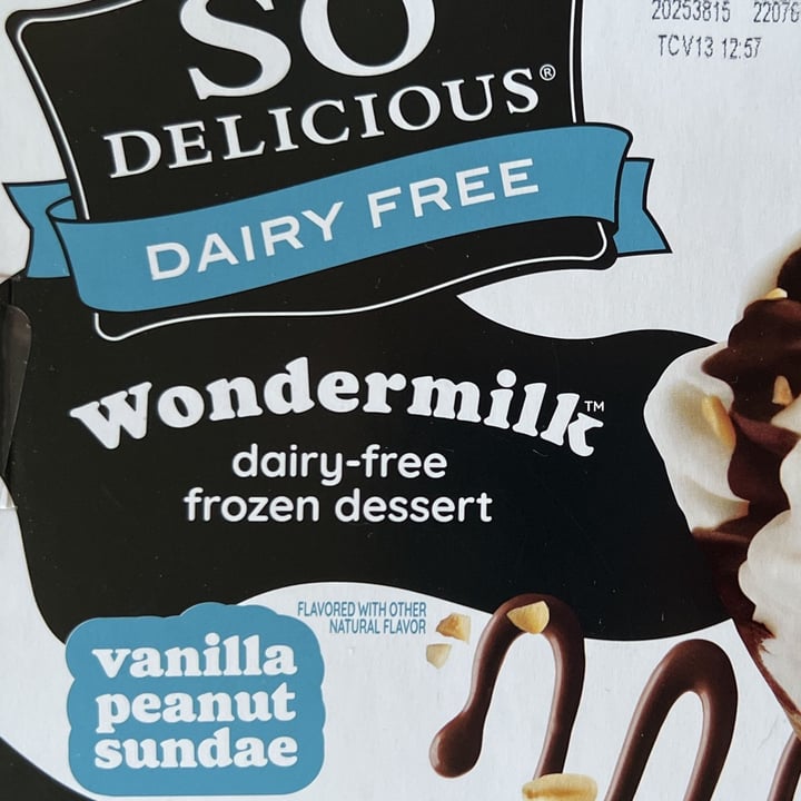 photo of So Delicious Dairy Free Vanilla Peanut Sundae Wondermilk Frozen Dessert shared by @courtmaloney on  02 Jul 2022 - review