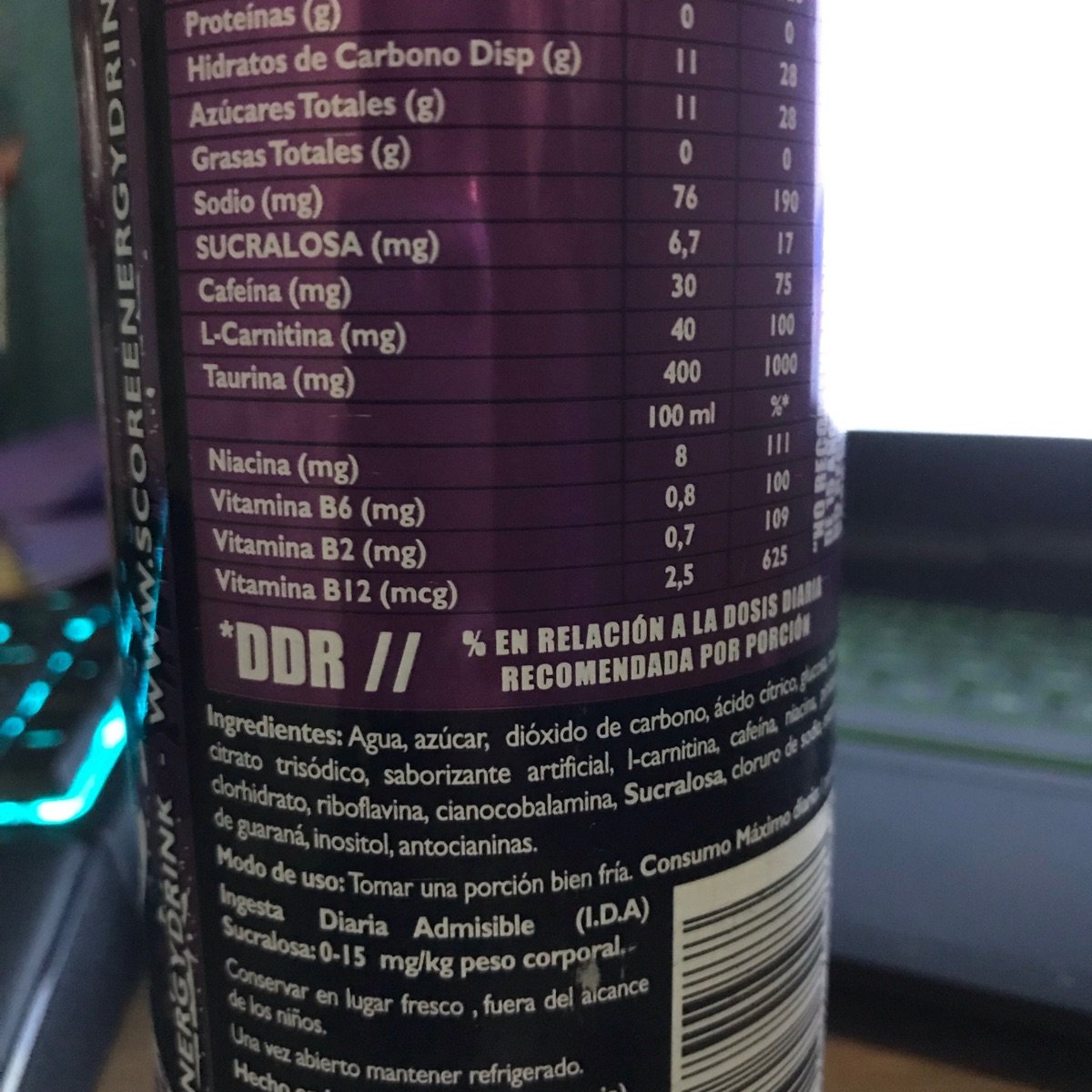 Score energy drink Energética Edición Limitada Reviews abillion