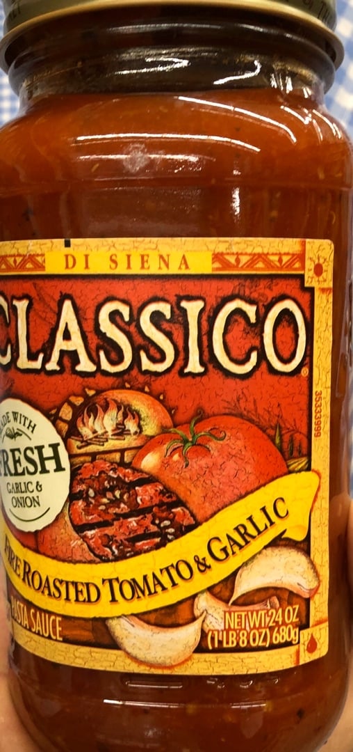 photo of Classico Fire Roasted Tomato and Garlic shared by @shellkb1919 on  31 Dec 2019 - review