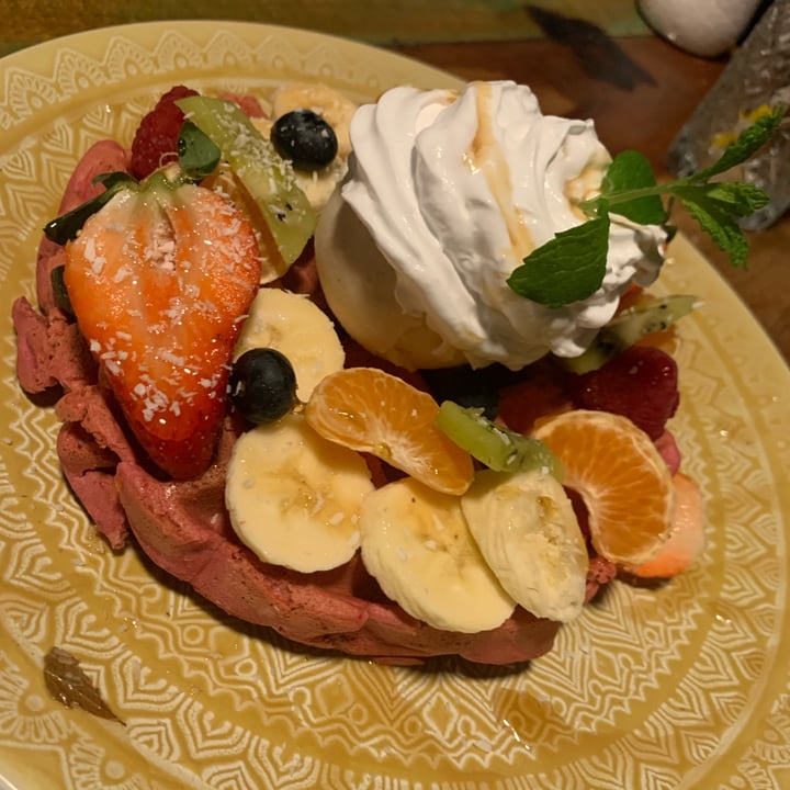 review photo of BioCafe Signature Pink Waffle shared by @veganlauralou on 06 Mar 2022 - review