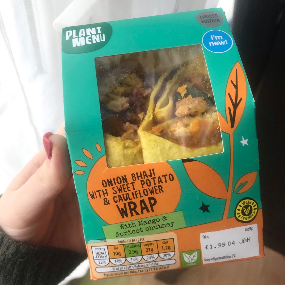 ALDI Onion bhaji, sweet potato andd cauliflower wrap Reviews abillion