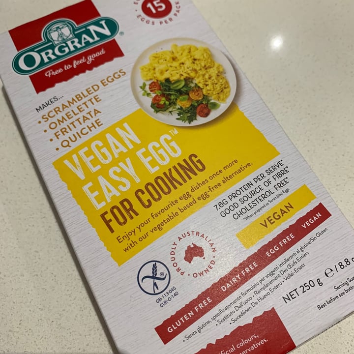 photo of Orgran Vegan Easy Egg shared by @mestrydom on  16 Sep 2021 - review