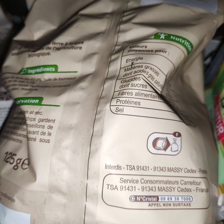 photo of Carrefour Bio paysannes chips shared by @goe on  12 Dec 2022 - review