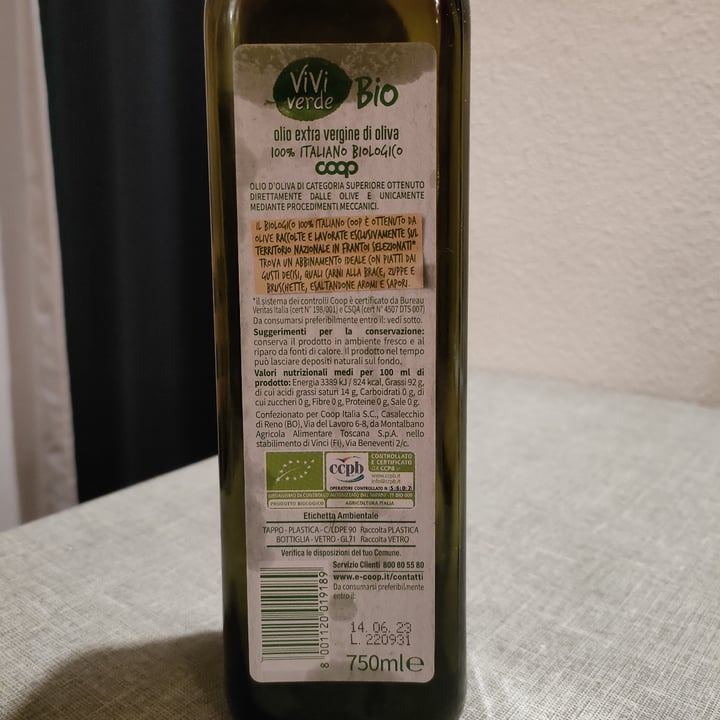 photo of Vivi Verde Coop Olio Extravergine di oliva biologico shared by @lauralettini on  09 Dec 2022 - review