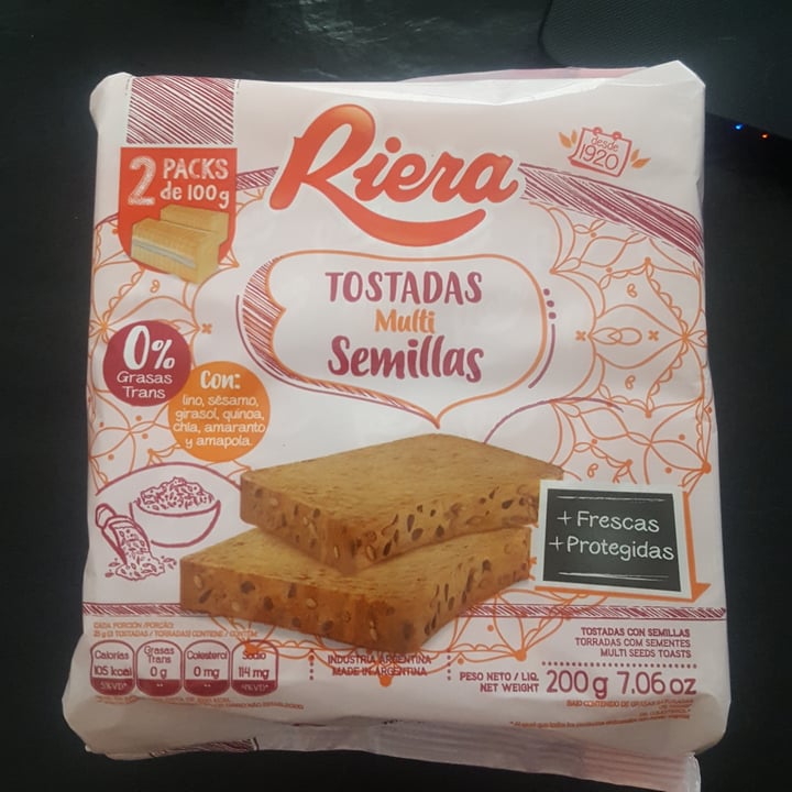 photo of Riera Tostadas multi semillas shared by @vulcana on  19 Nov 2020 - review